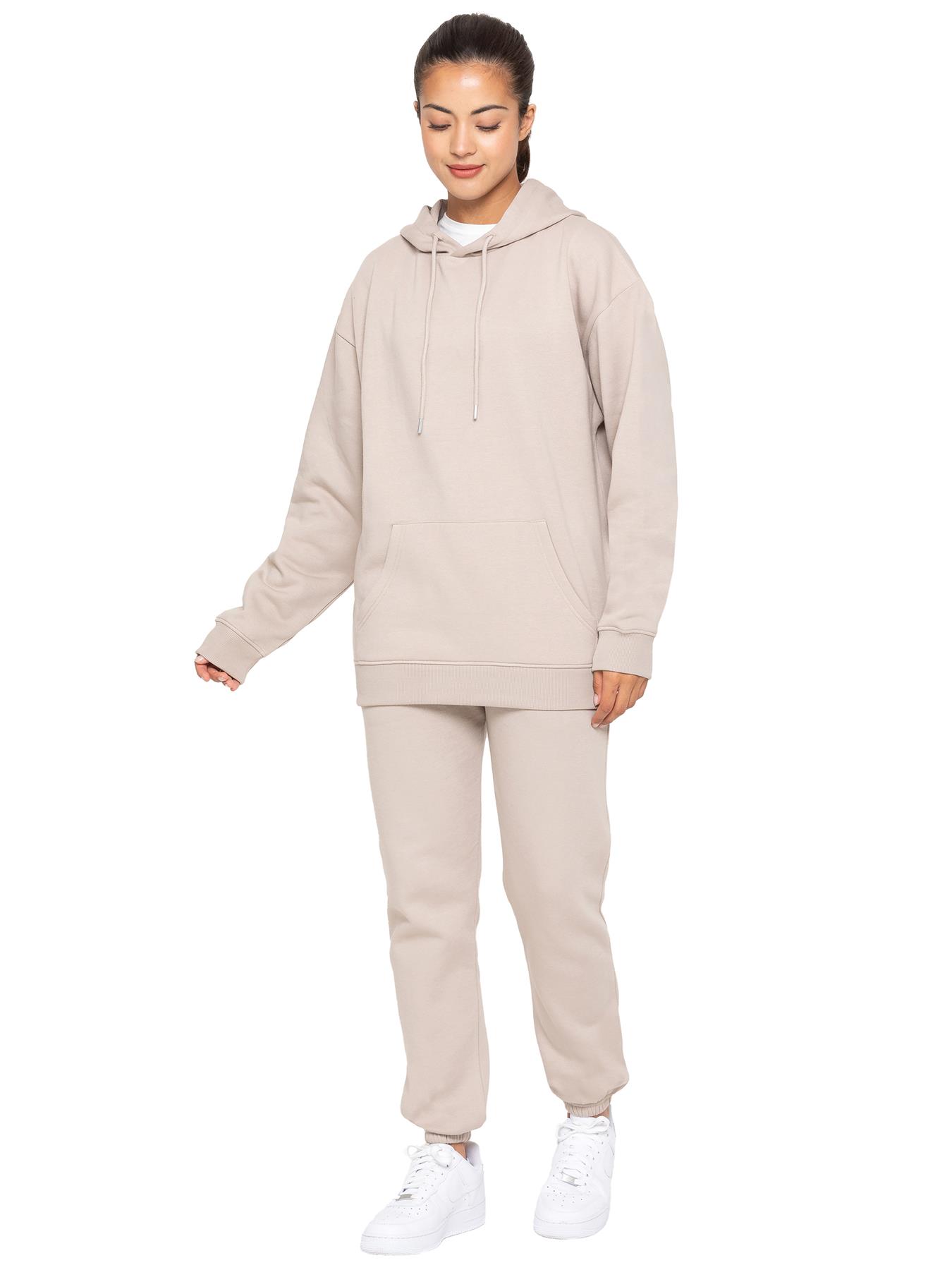 Enzo | Womens Oversized Pullover Hoodie Trainingsanzug Set Image