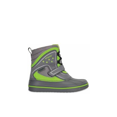 Crocs Allcast Duck Kids Grey/Green Stiefel Image