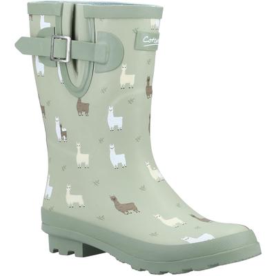Cotswold Womens/Ladies Farmyard Alpaca Mid Calf Wellington Boots (Grün) Image