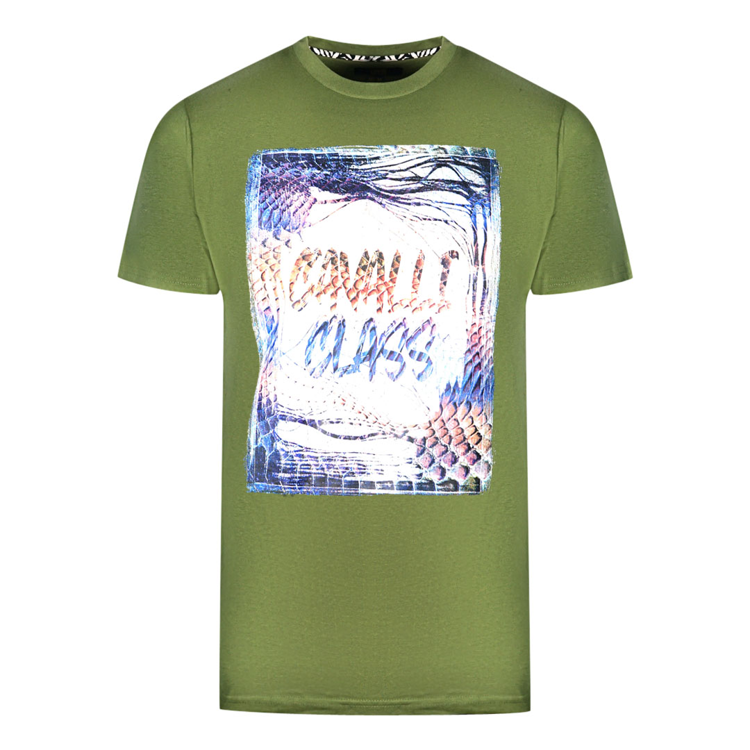 Cavalli Class Box Logo Grünes T-Shirt Image