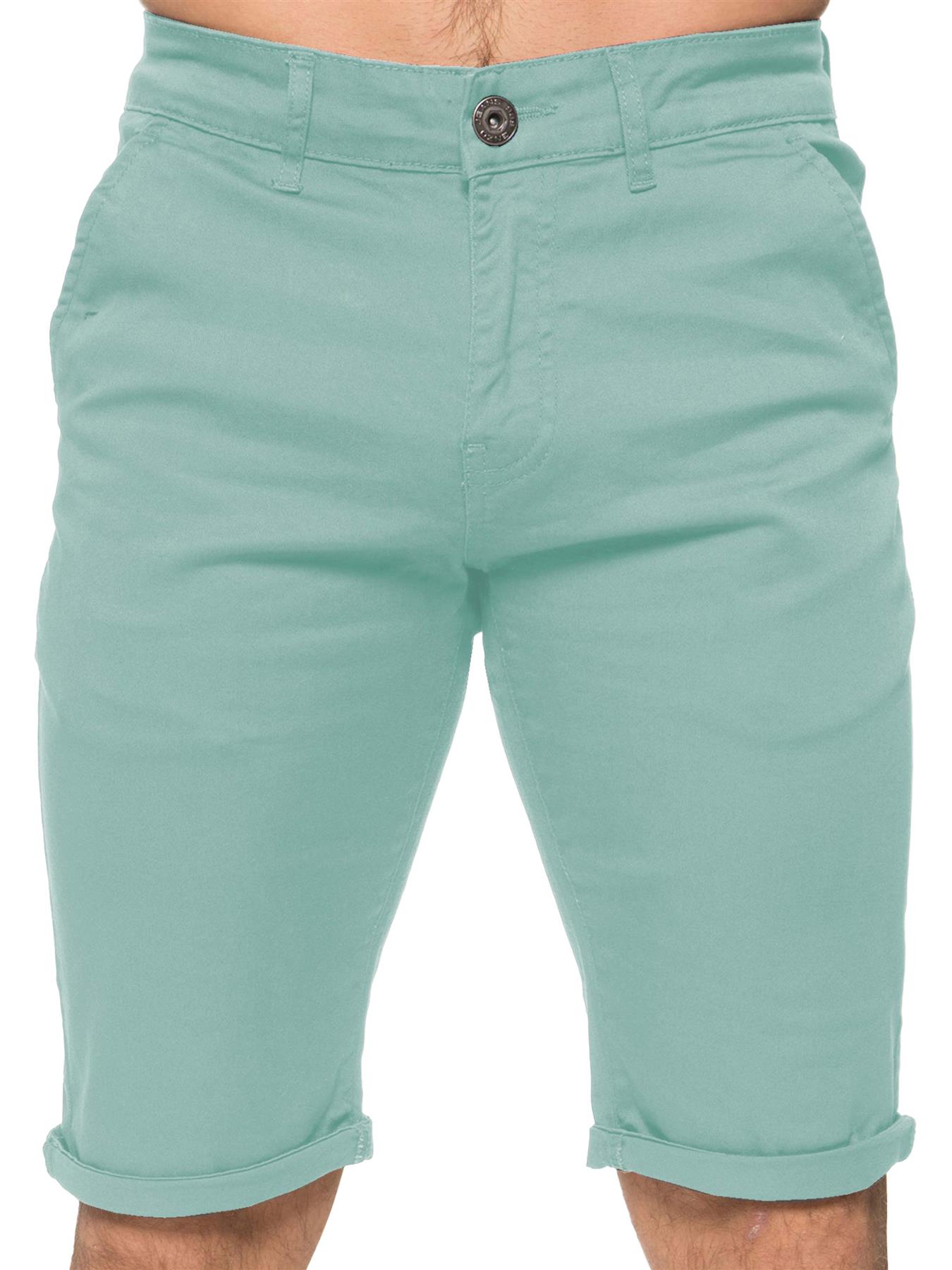 Enzo Herren Slim Fit Stretch Chino Shorts Image