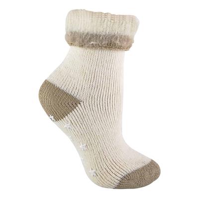 Damen Alpaka Wolle Blend Thermal Slipper Bettsocken mit Greifern