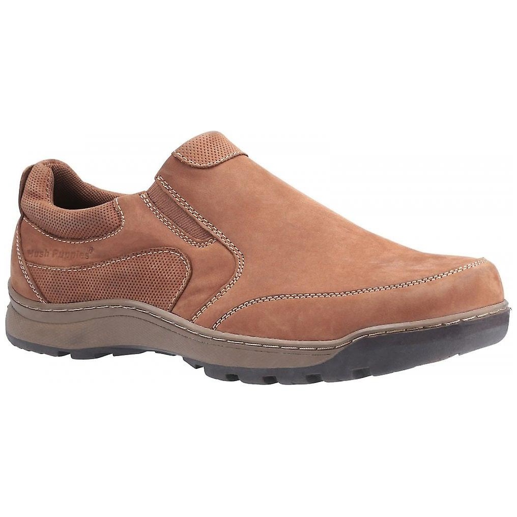 Hush Puppies Herren Jasper Slip On Lederschuhe (Tan)