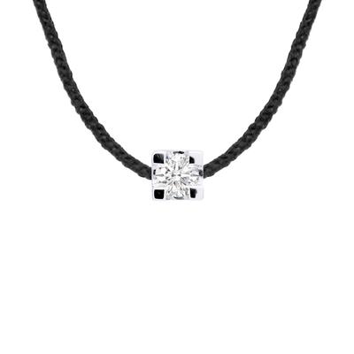 DIADEMA - Halskette - Schwarzes Nylon - Echter Diamant Image