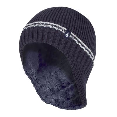 Wärmehalter - Jungen Patrouille gerippt Bobble Pom Pom Hut für Winter - Navy Image