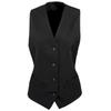 Premier Damen/Damen gefütterte Polyesterweste / Barkleidung / Catering (2er-Pack) (Schwarz)