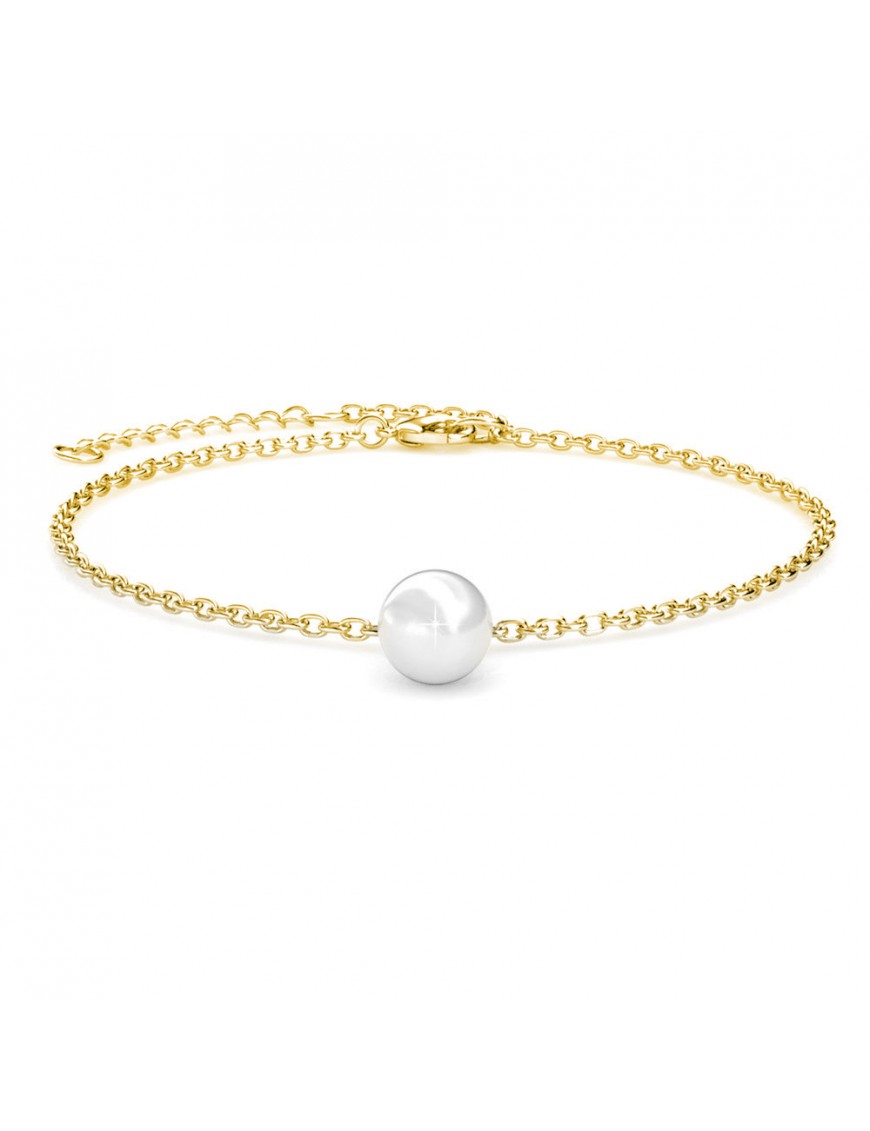 Kristall-Perlenarmband - Gold und Kristall Image