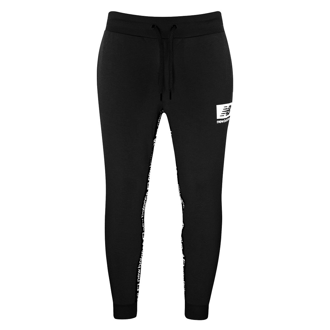 Neue Balance Stretch Taille Black Essential Id Mens Fleece Track Hosen MP13508 Bk Image