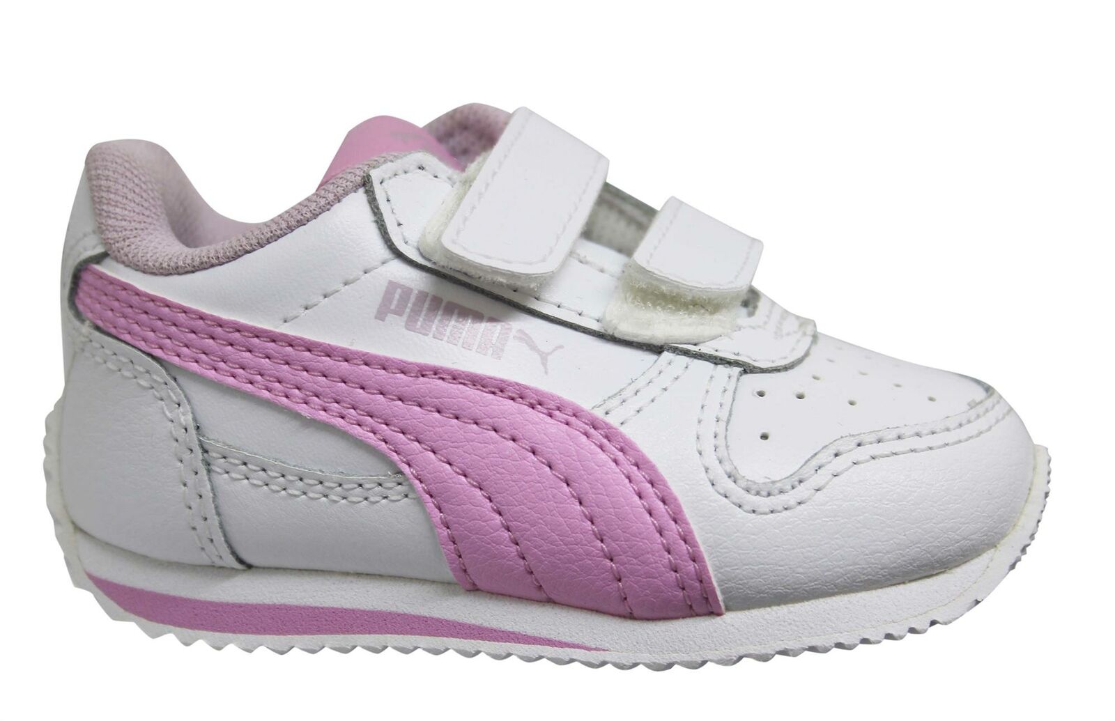 Puma FieldPrint Lederhaken & Loop Kids White Low Kleinkinder Trainer 354597 52 Image