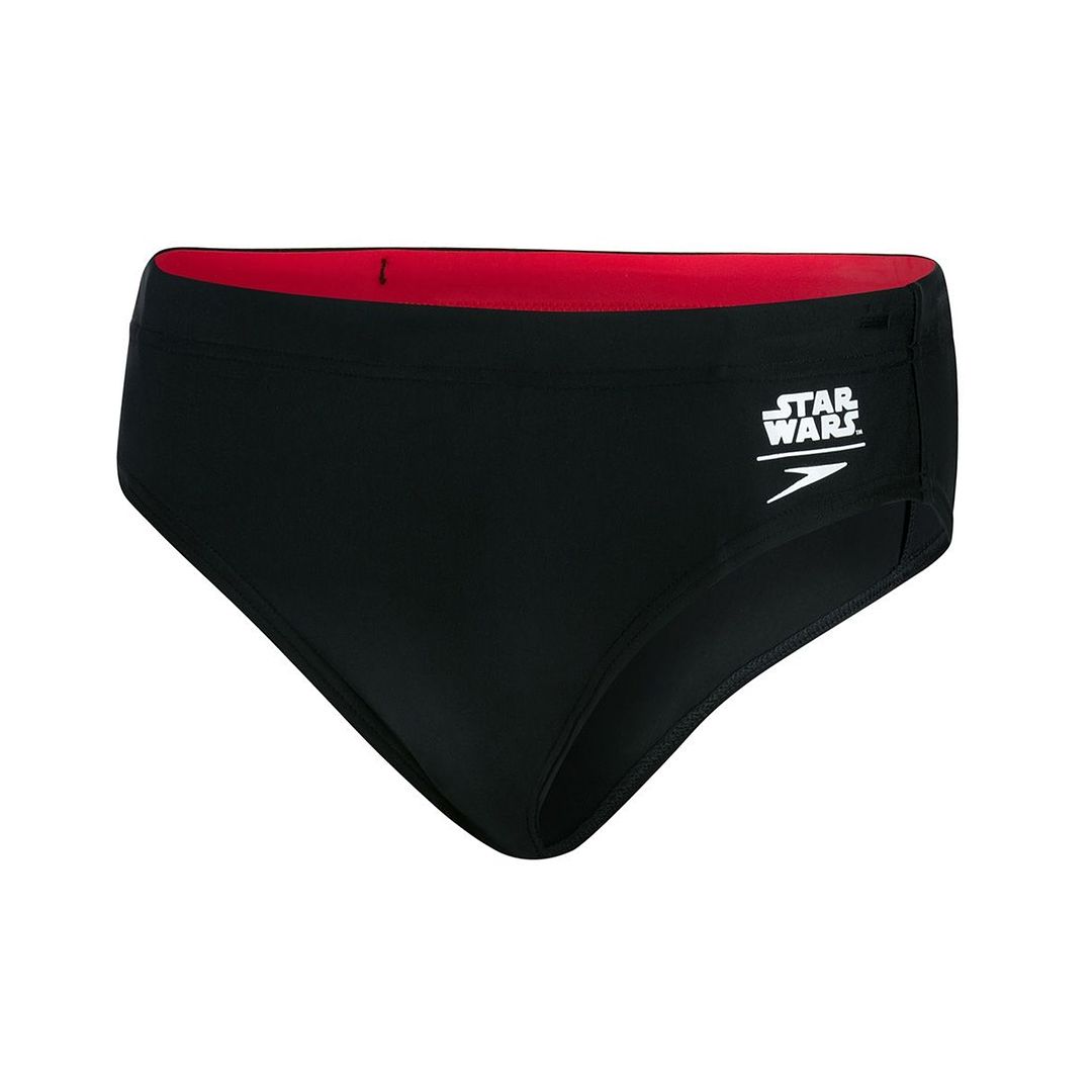 Speedo Stretch Taille Star Wars Troop Logo Kinder Schwarz Placement Brief 8 11610c629 Image