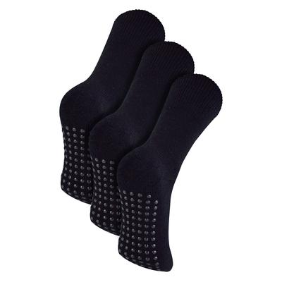 3 Paar Multipack Bambus-Slipper-Socken | THMO | Anti-Rutsch-Socken mit Grippern - Schwarz Image