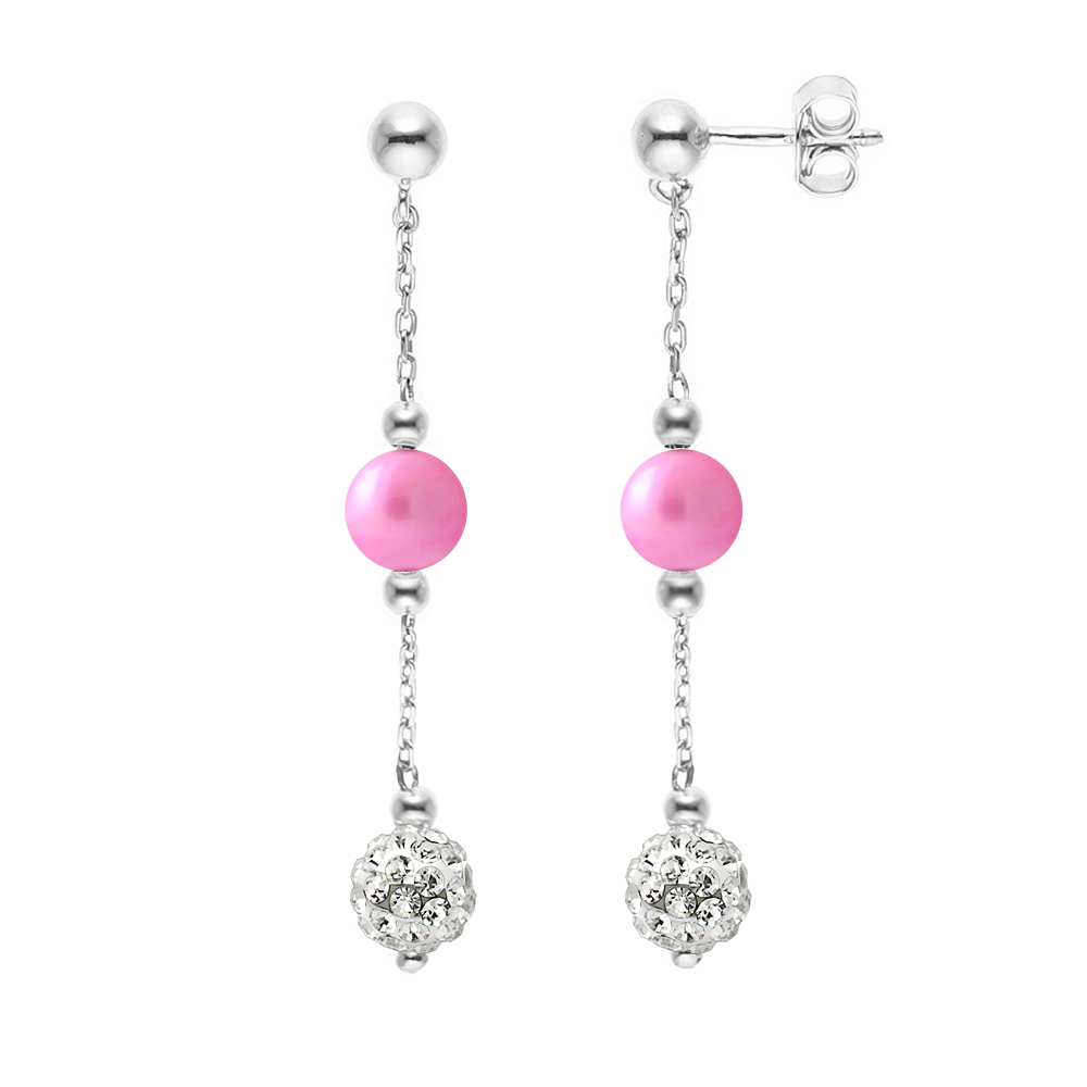 DIADEMA - Ohrringe - Kristall Weiß & Perlen - Kollektion Kristall Perle Image