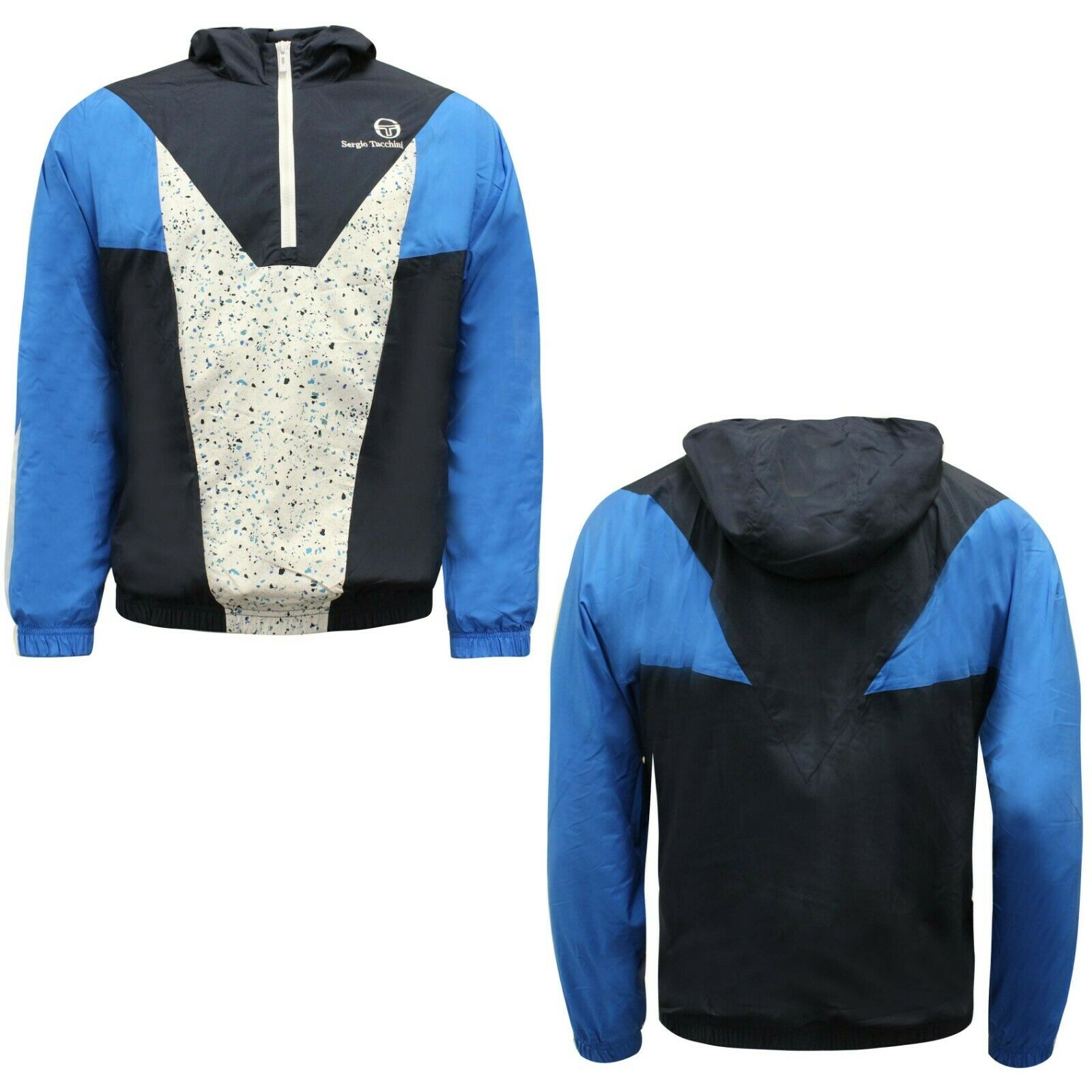 Sergio Tacchini Coltan Reißverschluss UP Mens Track Top Kapuzenjacke Navy 38031 216 EE111 Image
