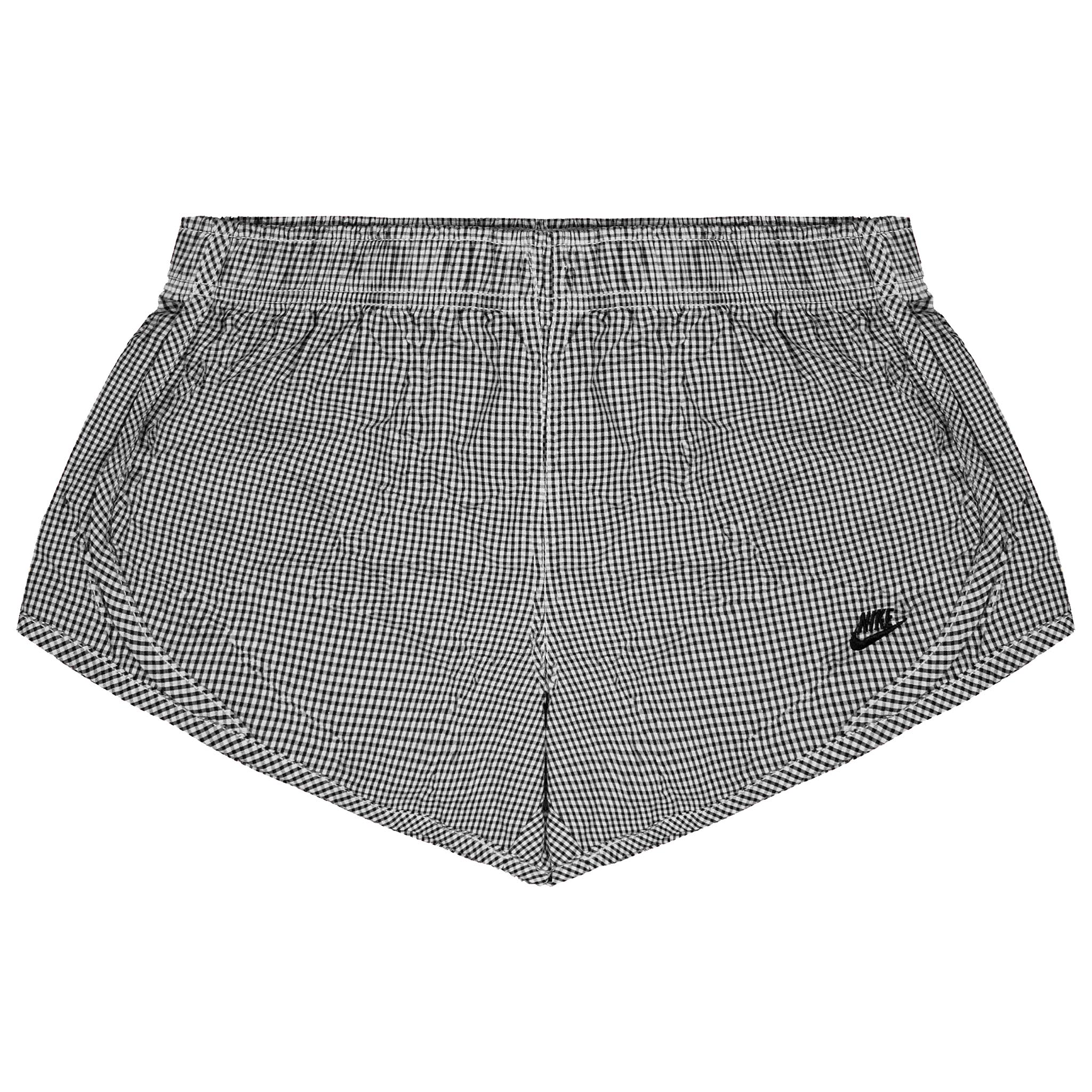 Nike Sportswear Checkered Shorts Weiße schwarze Frauen Stretchboden 477057 010 Image