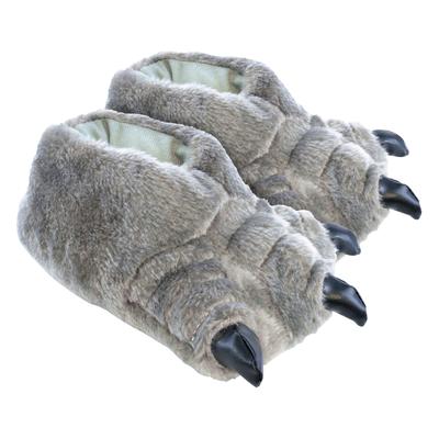 Kinder Neuheit 3D Monster Füße Plsh Pantoffeln | Geschenk für Kinder - Grau Image