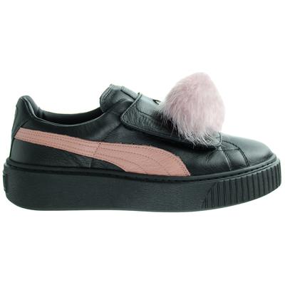 Puma -Korb -Plattform Pompom Damen schwarze Trainer