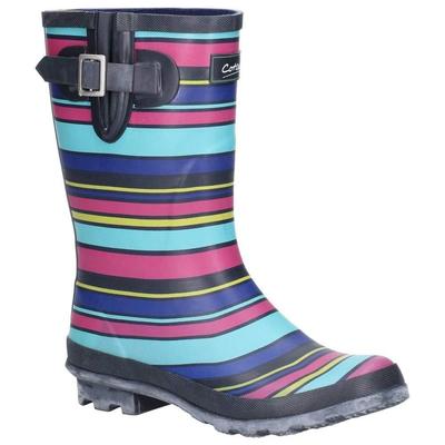 Cotswold Womens/Ladies Paxford Elasticated Mid Calf Wellington Boot (Multicolour/Stripe) Image