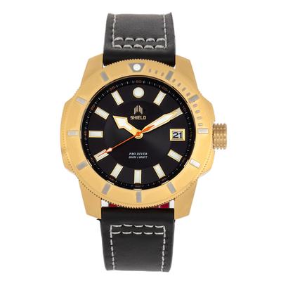 Shield Shaw Lederarmband Herren-Taucheruhr mit Datum Image