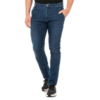 Lange, gerade geschnittene Denim-Hose für Herren mit Saum JMT010