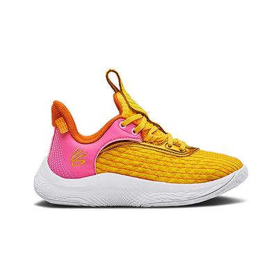 Under Armour Sesame Street X Curry Fluss 9 PS Kinder gelbe Trainer Image