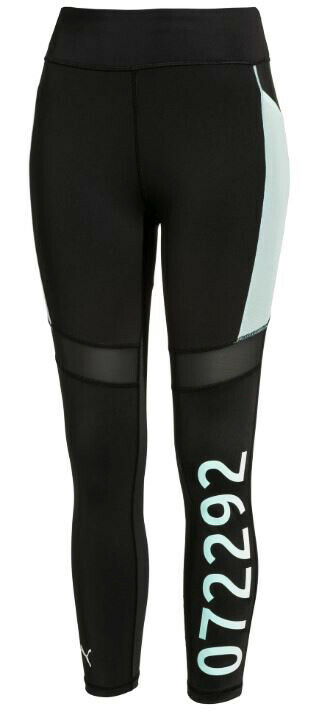 Puma x Selena Gomez SG Leggings enge Fitness Schwarz Fair Aqua Womens 518523 03 Image