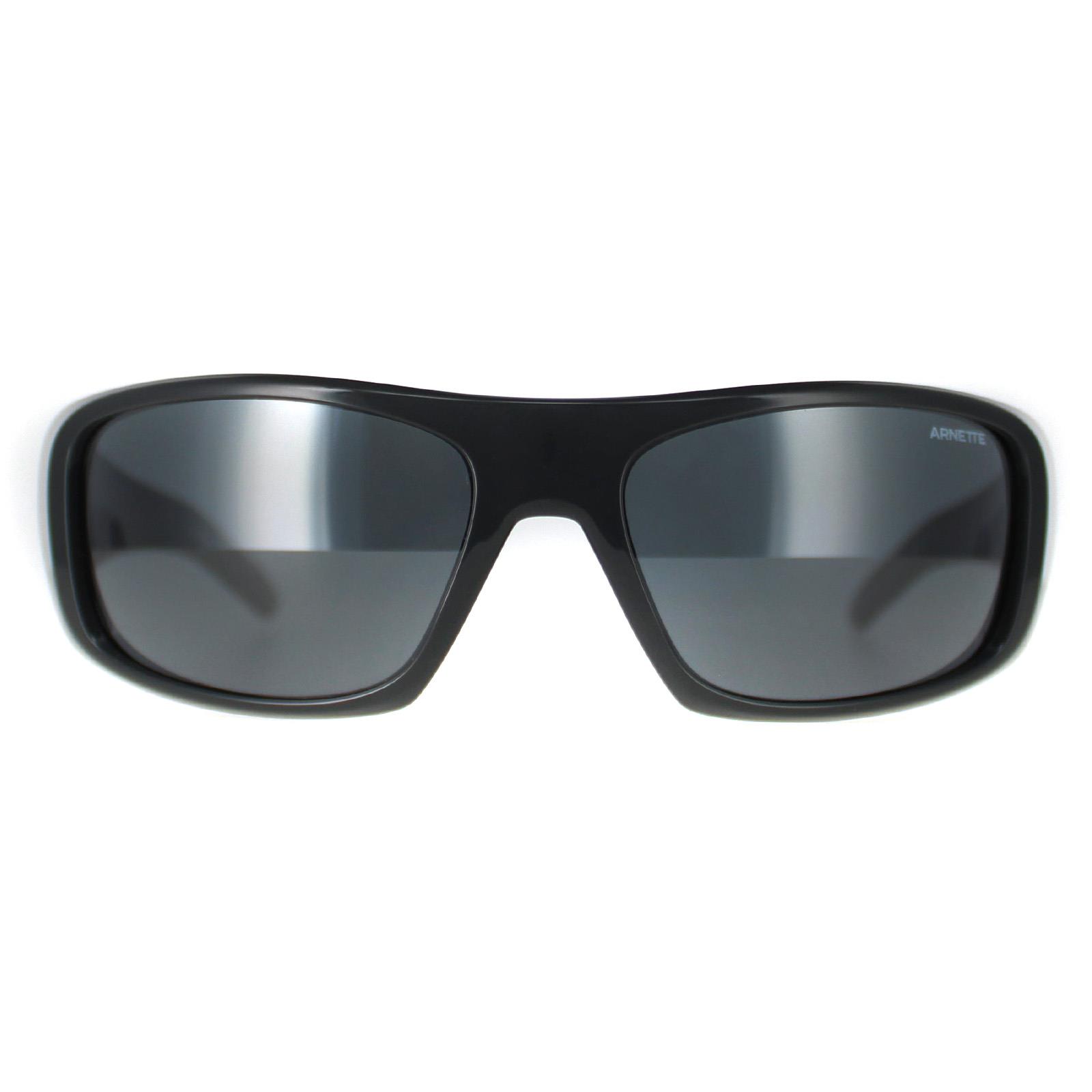Arnette Rectangle Mens Dark Grey Light Grey Mirror Black Hot Shot AN4182 Image