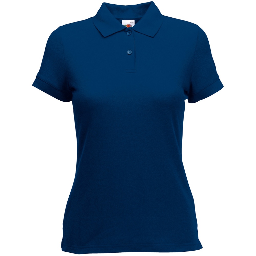 Fruit Of The Loom Womens Lady-Fit 65/35 Kurzarm-Poloshirt (Navy) Image