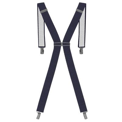 Enzo Mens elastische gepunktete Hosenträger - Navy Image