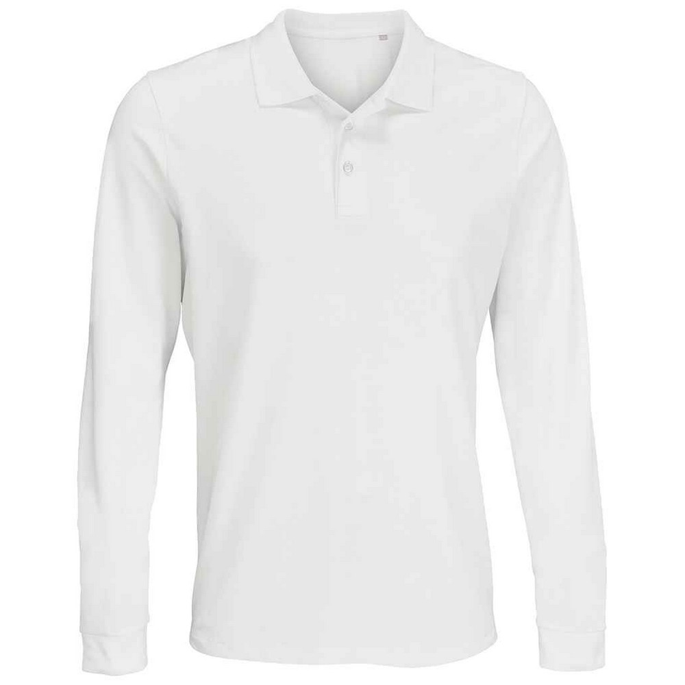 SOLS Unisex Adult Prime Pique Langarm-Poloshirt (Weiß) Image