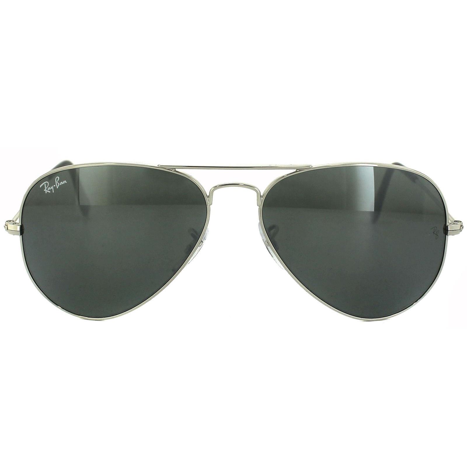 Ray-Ban Aviator Unisex Silber Grau Spiegel Sonnenbrille Image
