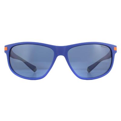 Polaroid Wrap Mens Blau Orange Blau Polarisierte Sonnenbrille