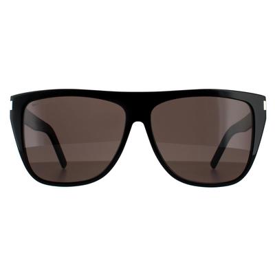 Saint Laurent Square Womens Schwarz Grau Rauch Sonnenbrille