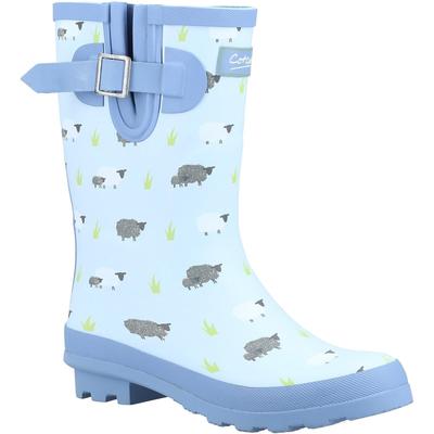 Cotswold Womens/Ladies Farmyard Sheep Mid Calf Wellington Boots (Blau) Image