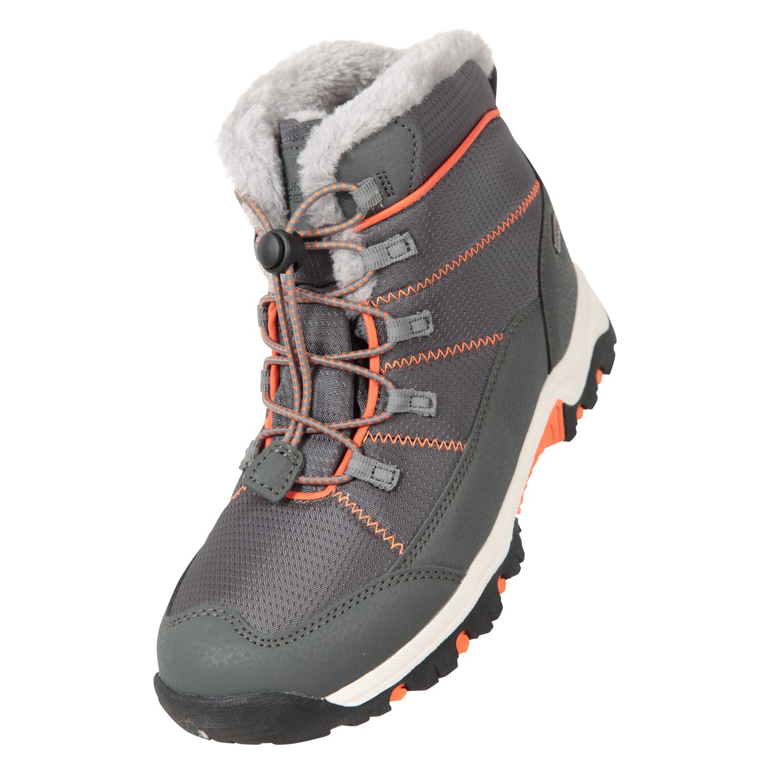 Mountain Warehouse Childrens/Kids Comet Wasserdichte Schneestiefel (Grau/Orange) Image