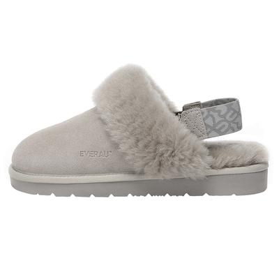 EVER AU Damen Pelikan Abnehmbarer Riemen Slingback Slippers - Grau