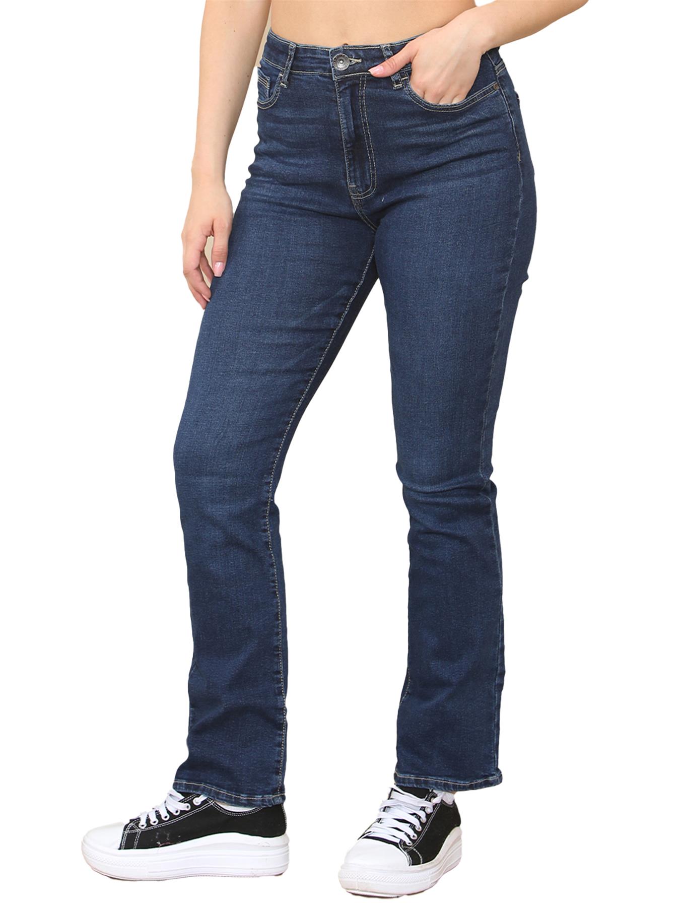 Enzo | Womens Bootcut Jeans - Blau EU 46 / UK 18