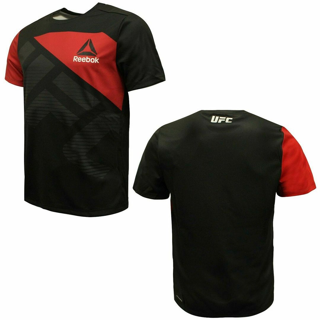 Reebok UFC Mens Black/Red T-Shirt Image