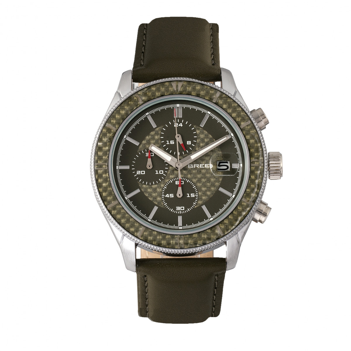 Breed Maverick Chronograph Lederarmbanduhr mit Datum Image