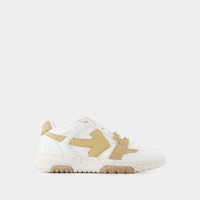 Schlanke Out Of Office Turnschuhe - Off White - Weiß/Beige - Leder