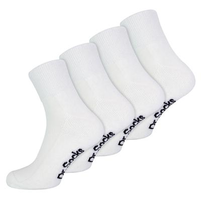 Herren Bamboo Diabetiker Knöchelsocken | Dr.Socks | Extra Wide Trainer Socken in Schwarz & Weiß - Weiß Image