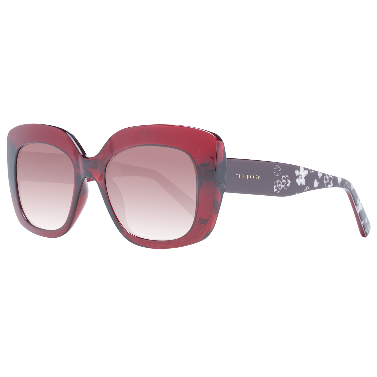 Ted Baker Cat Eye Womens Crystal dunkelrot braun rot Gradient TB1675 Hattie Image