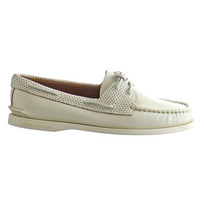 Sperry A/0 2-Eye Pin Perf Mens White Schuhe Image