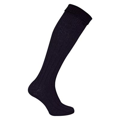 Herren Wolle Kilt Socken | Warm Knee High Socken | Atmungsaktiv Outdoor lange Boot Socken für Männer - Schwarz Image