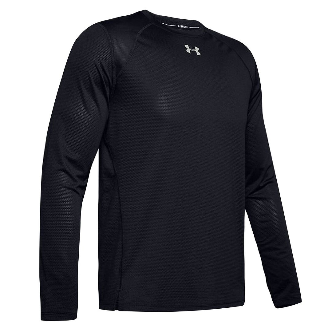 Under Armour Langarm Crew Neck Black Herren Qualifier Top 1342930 001 Image