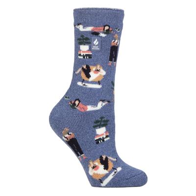 Womens Fun Hobby Socken | Heat Holders Lite | Novelty Winter Fleece gefüttert Thermosocken - Bücherwurm Image