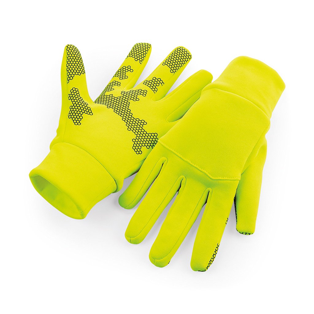 Beechfield Unisex Erwachsene Softshell Sport Tech Handschuhe (Fluoreszierend Gelb)