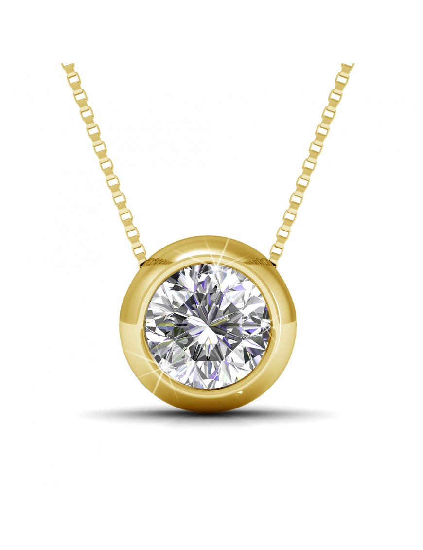 Mond-Anhänger - Gold und Kristall Einheitsgröße