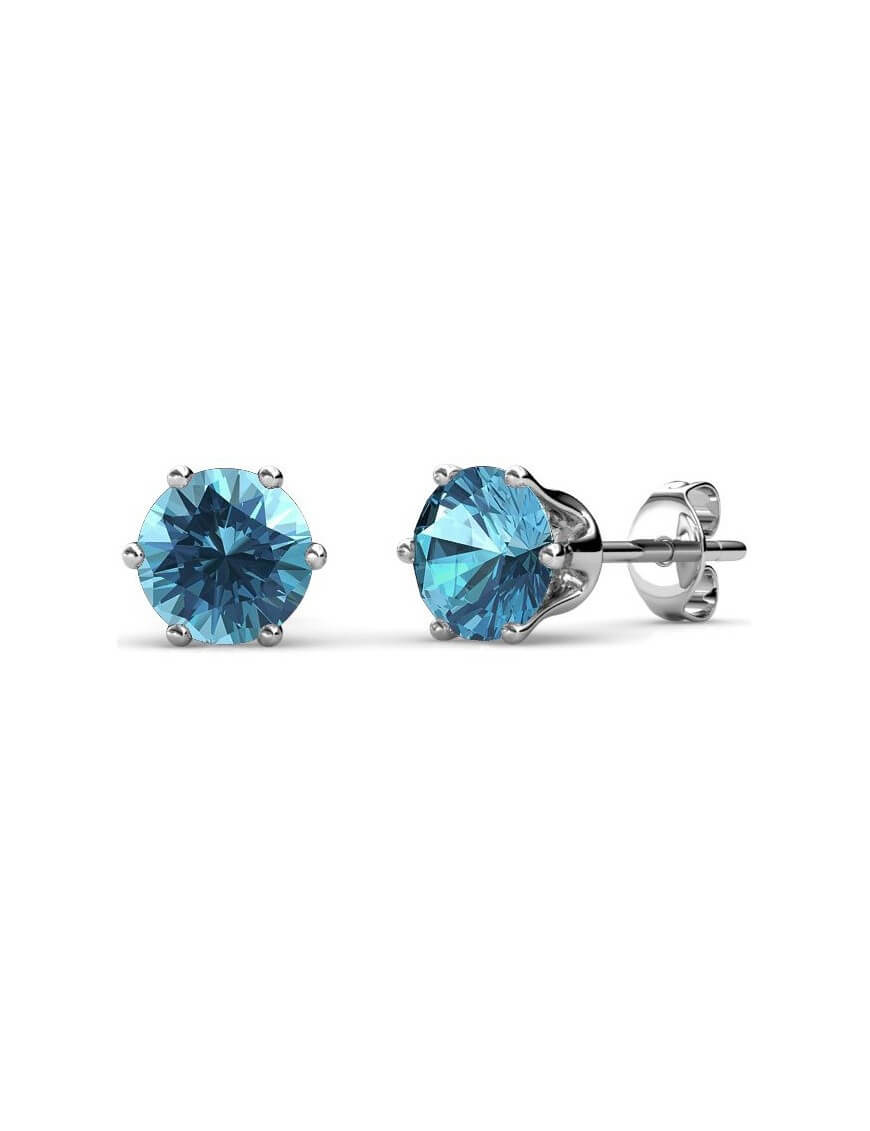 Geburtsstein Dezember Ohrringe - Silber und Blau Image
