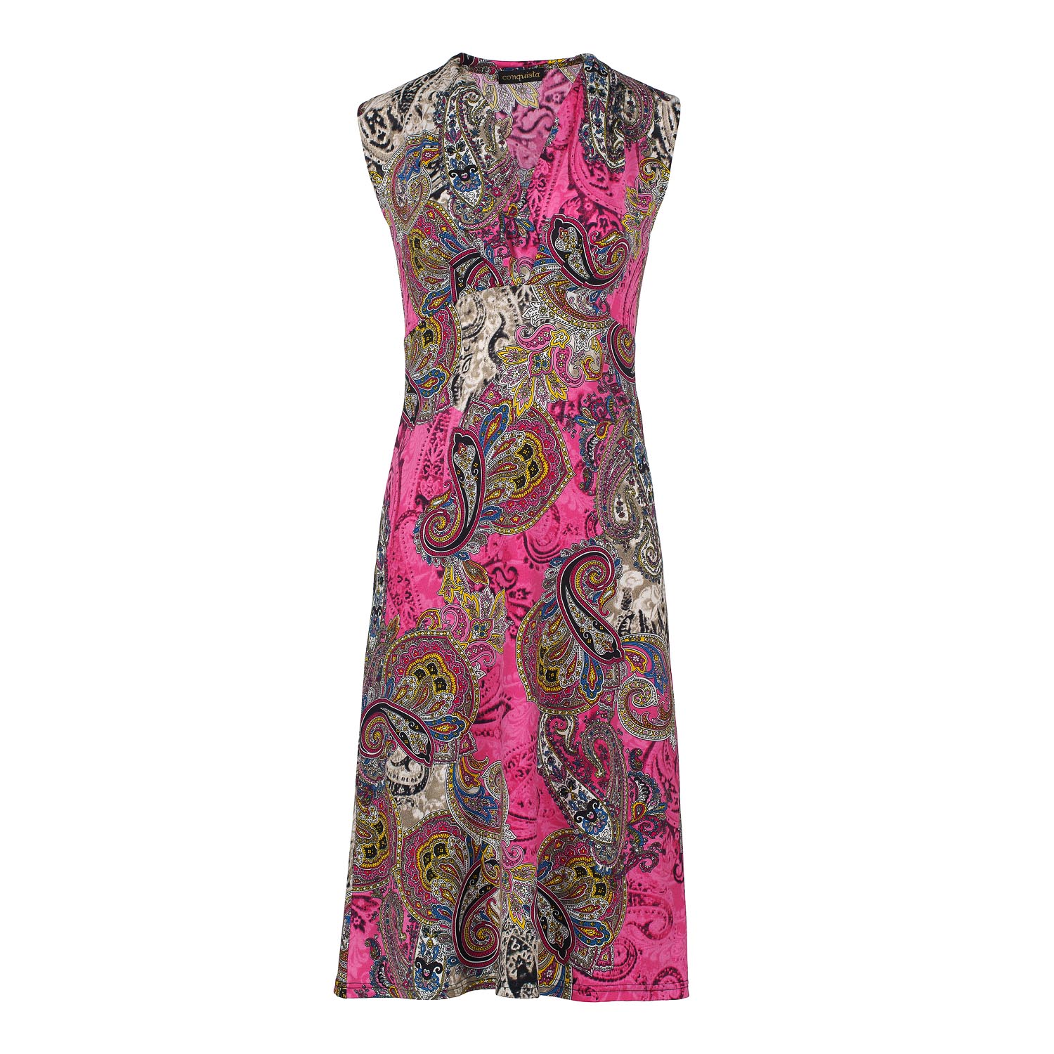 Print Fuchsia Jersey Empire Line Kleid Image