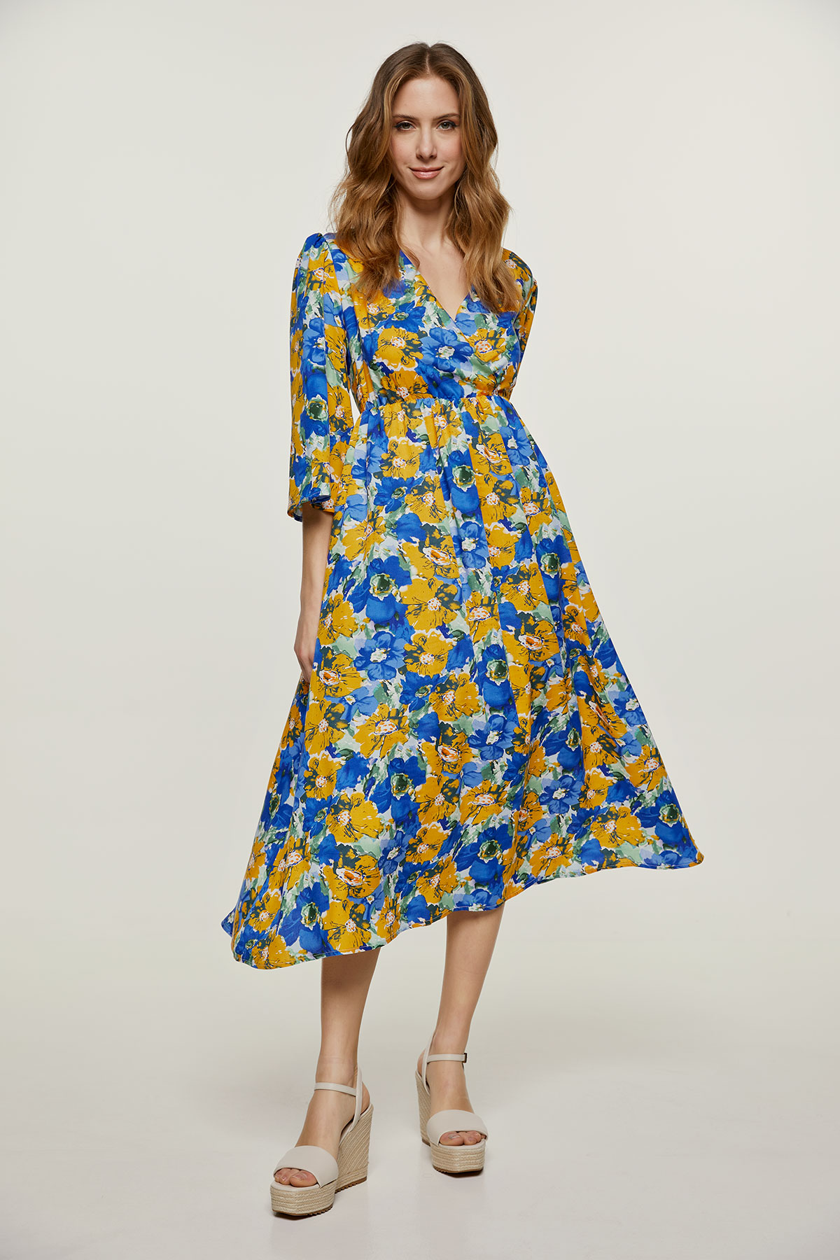 Florales Empire-Linien-Midikleid Image